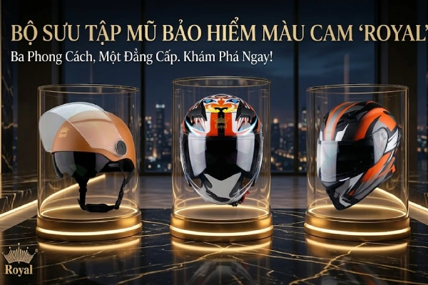 mũ bảo hiểm màu cam