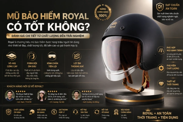 Nón bảo hiểm Royal có tốt không