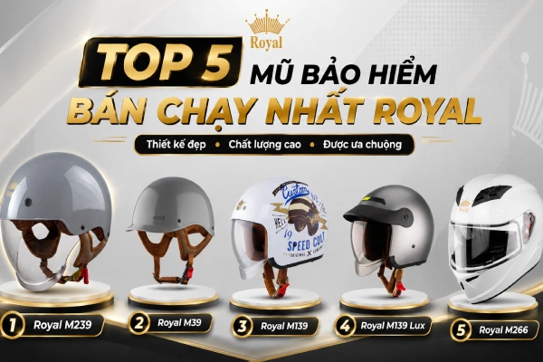 Top 5 nón bảo hiểm Royal bán chạy nhất