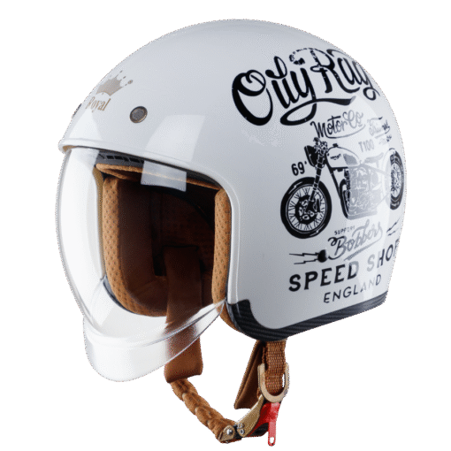 Royal M139 Tem V5 Trắng Đen Bóng