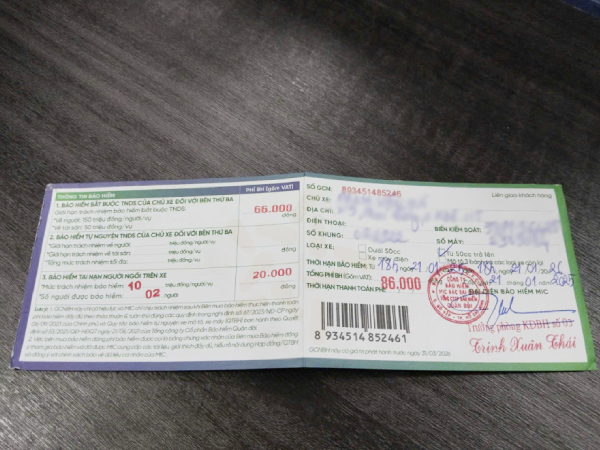 Bảo hiểm xe máy giá bao nhiêu 2025