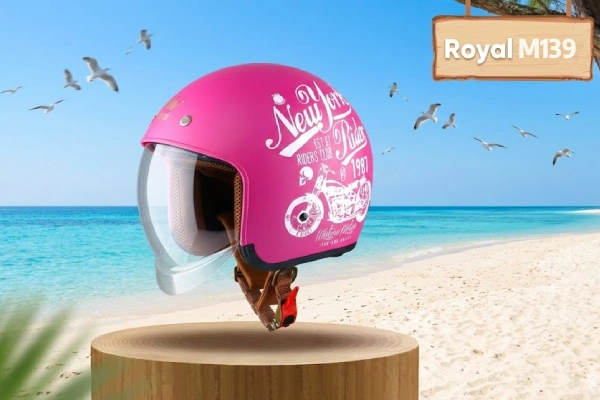 Nón bảo hiểm màu hồng đẹp