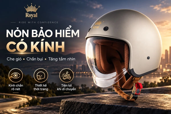 Nón bảo hiểm có kính